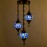 Authentic 3-Piece Ceiling Pendant Chandelier Mosaic Lamp Dome Set Helix